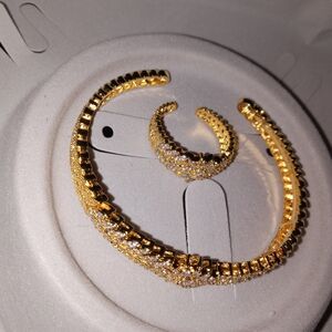 Elegant Gold and Silver Women's Jewelry Set